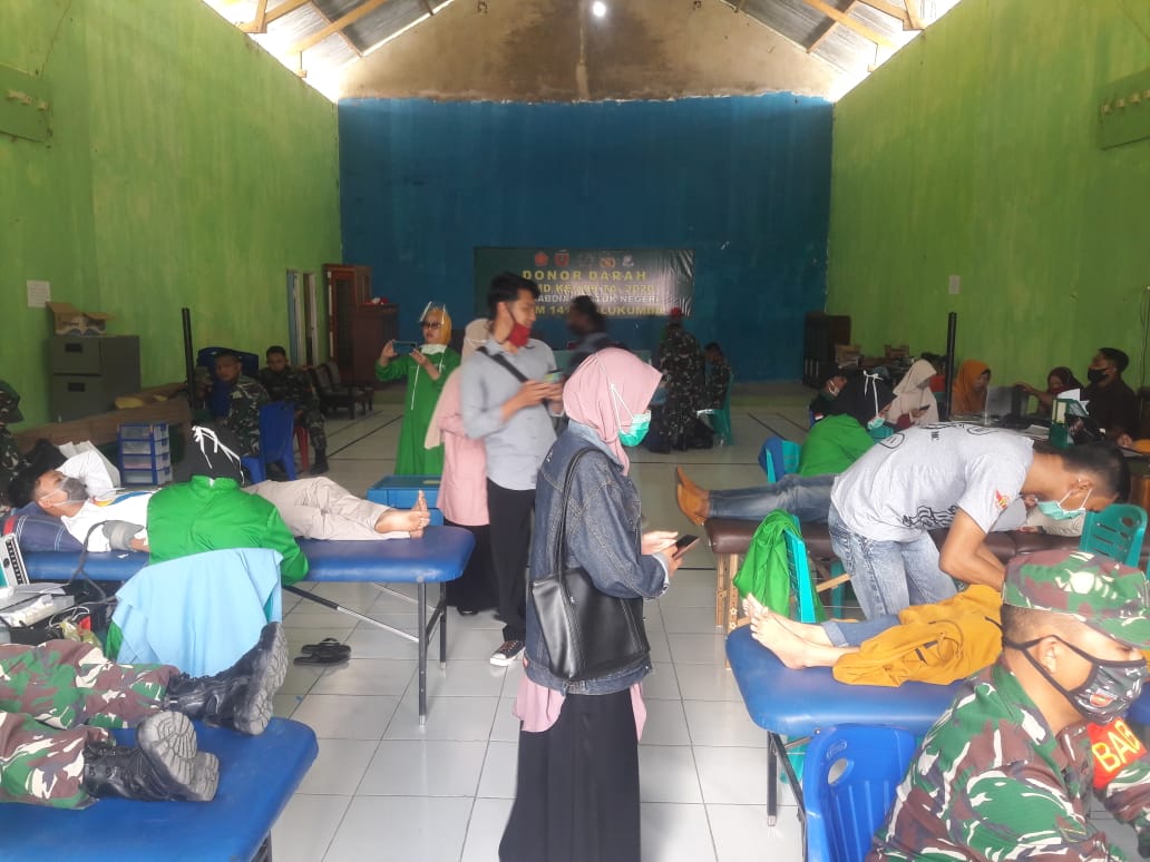 Pembukaan TMMD Ke 109 Kodim 1411/Blk Gelar Pengobatan Massal Dan Donor Darah