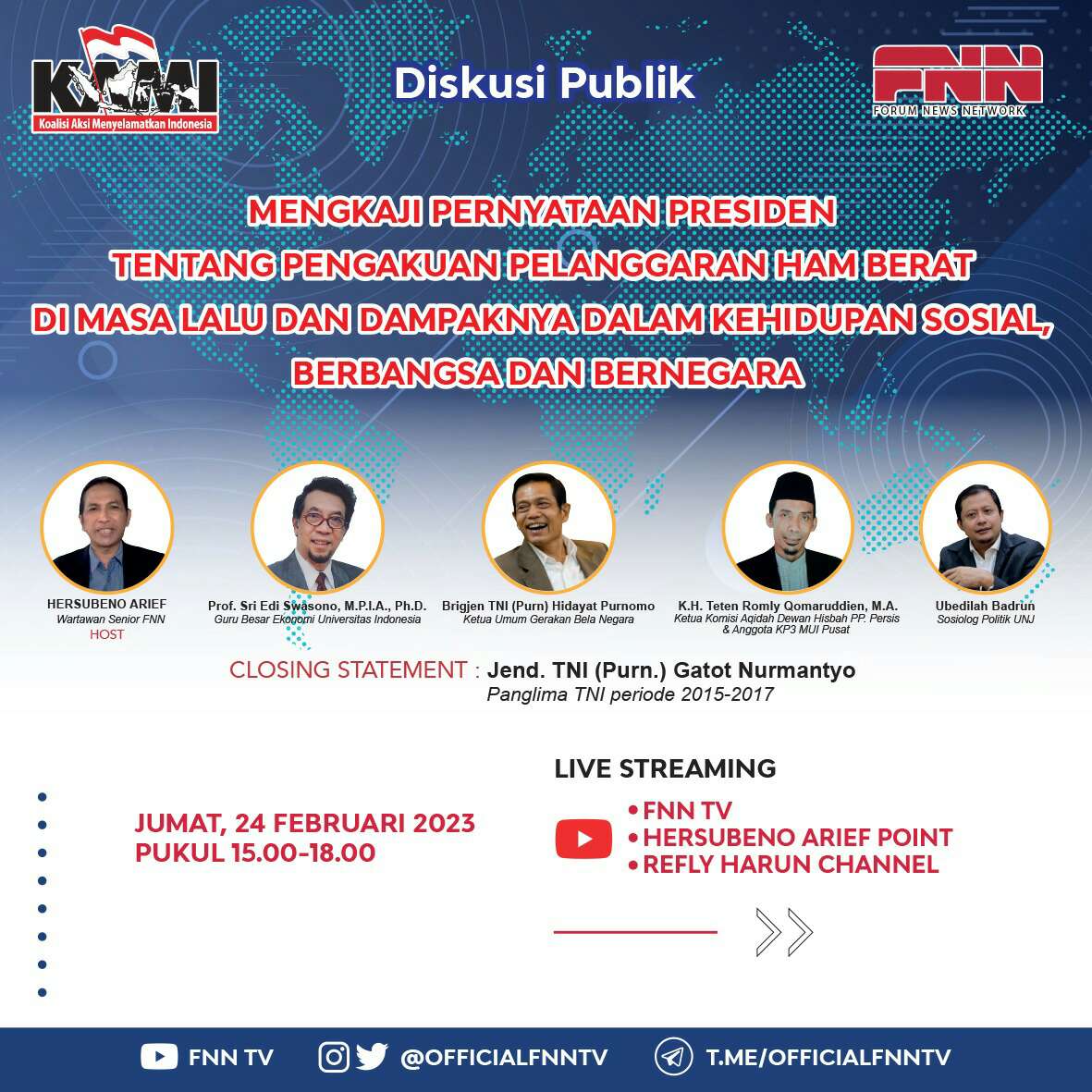 Diskusi Publik KAMI: Dampak pernyataan Presiden soal pengakuan pelanggaran HAM berat masa lalu